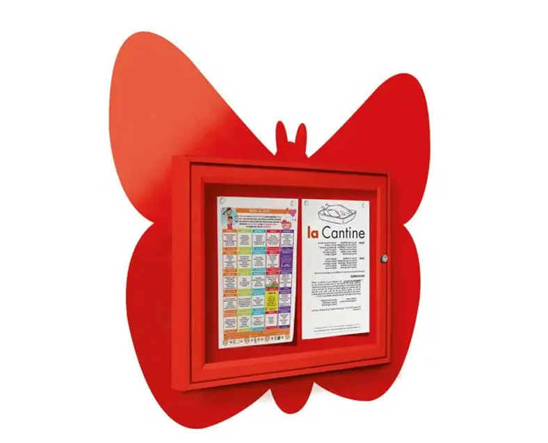 Themavitrine Vlinder RAL 3020 rood.webp
