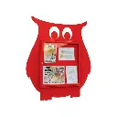 Themavitrine Uil RAL 3020 rood.webp