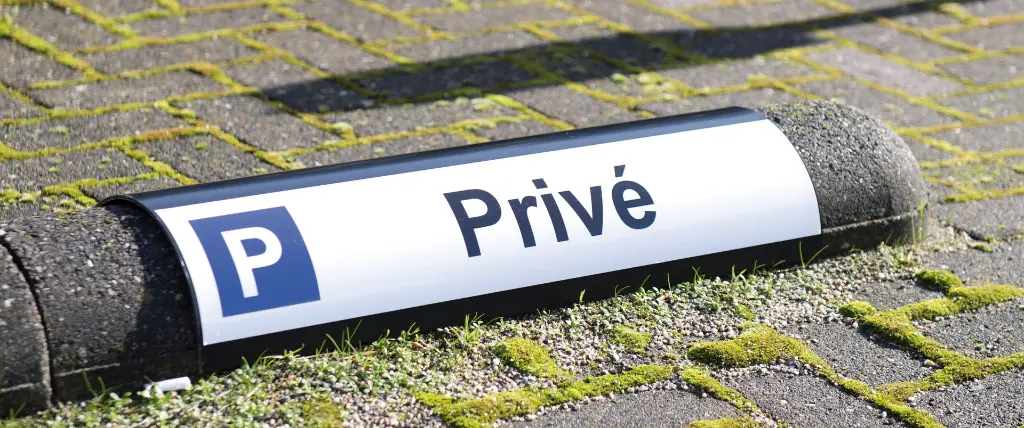 Parkeerbord Round zwart.webp