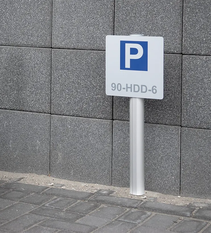Parkeerbord Basic staander 90mm paneelmaat 250x250mm