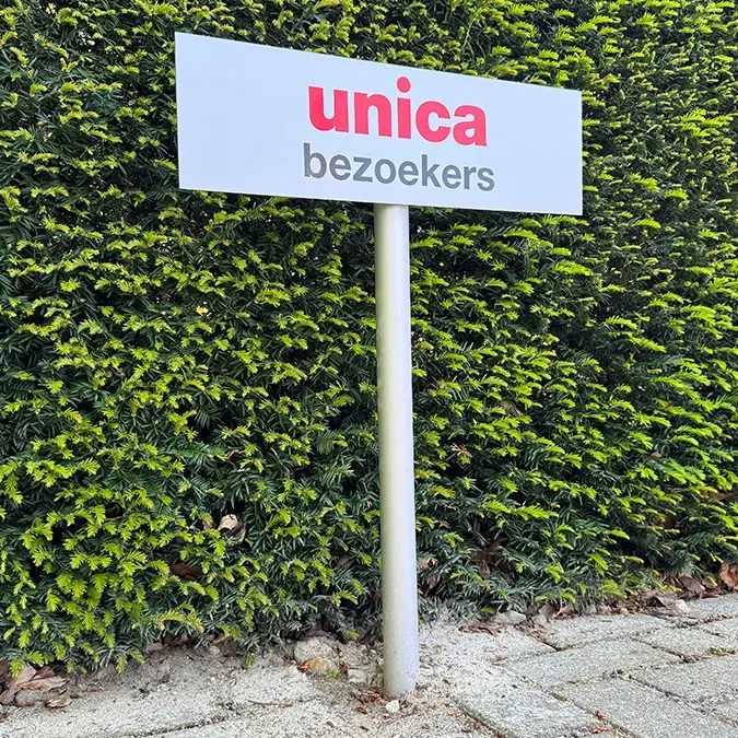 Parkeerbord Kurf PLAT dia. 40mm paneelmaat 500x150mm 