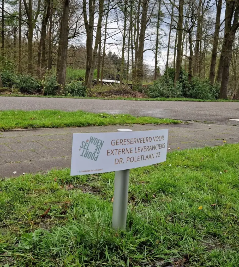 Parkeerbord Kurf dia. 60mm paneelmaat 500x150mm