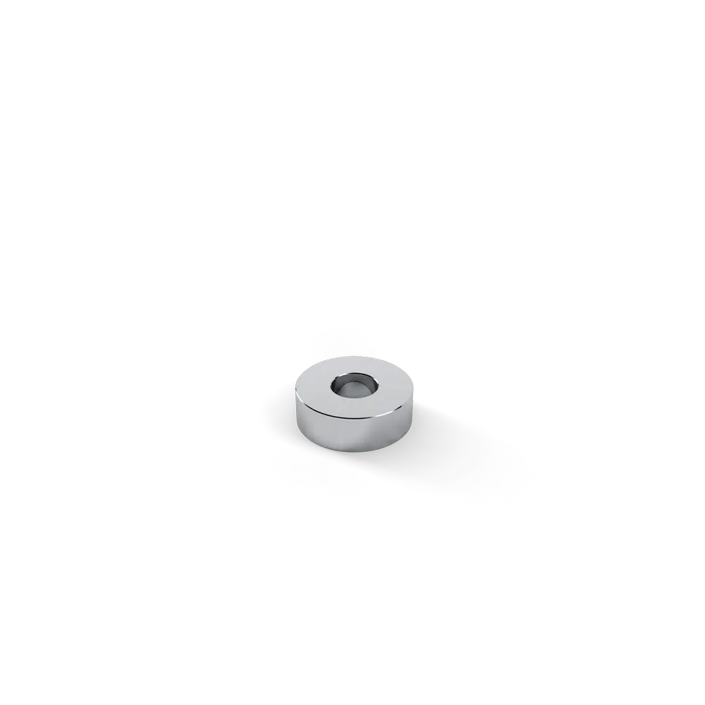 Afstandbus 5mm dia.14 mm Glans Chroom