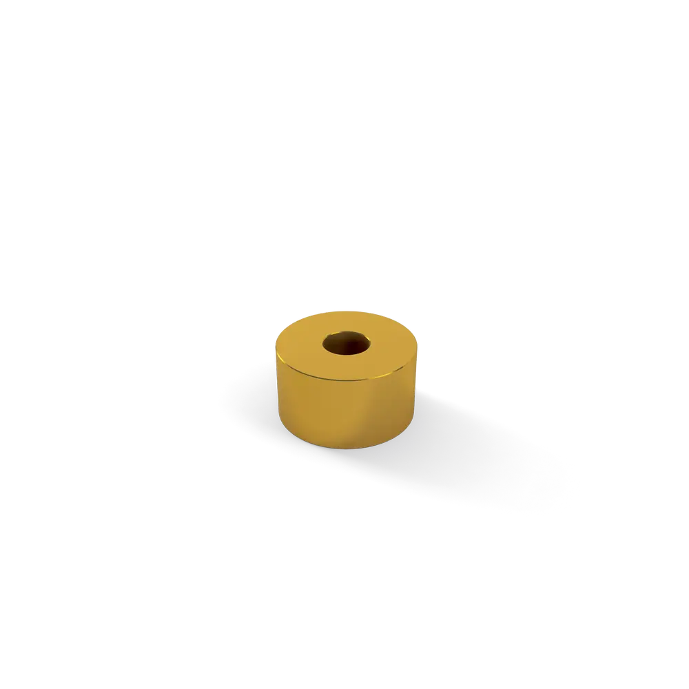 Afstandbus 10mm dia.18mm Verguld