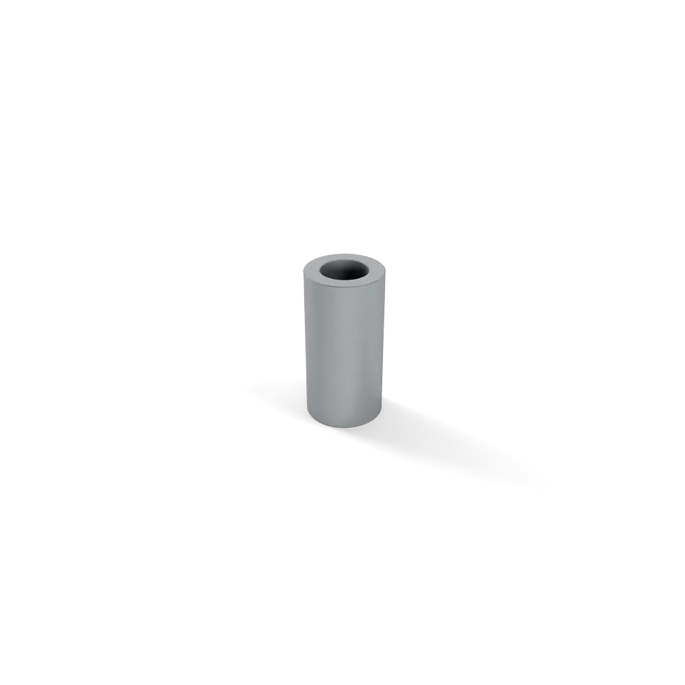 Afstandbus 20mm dia.10mm Mat Chroom