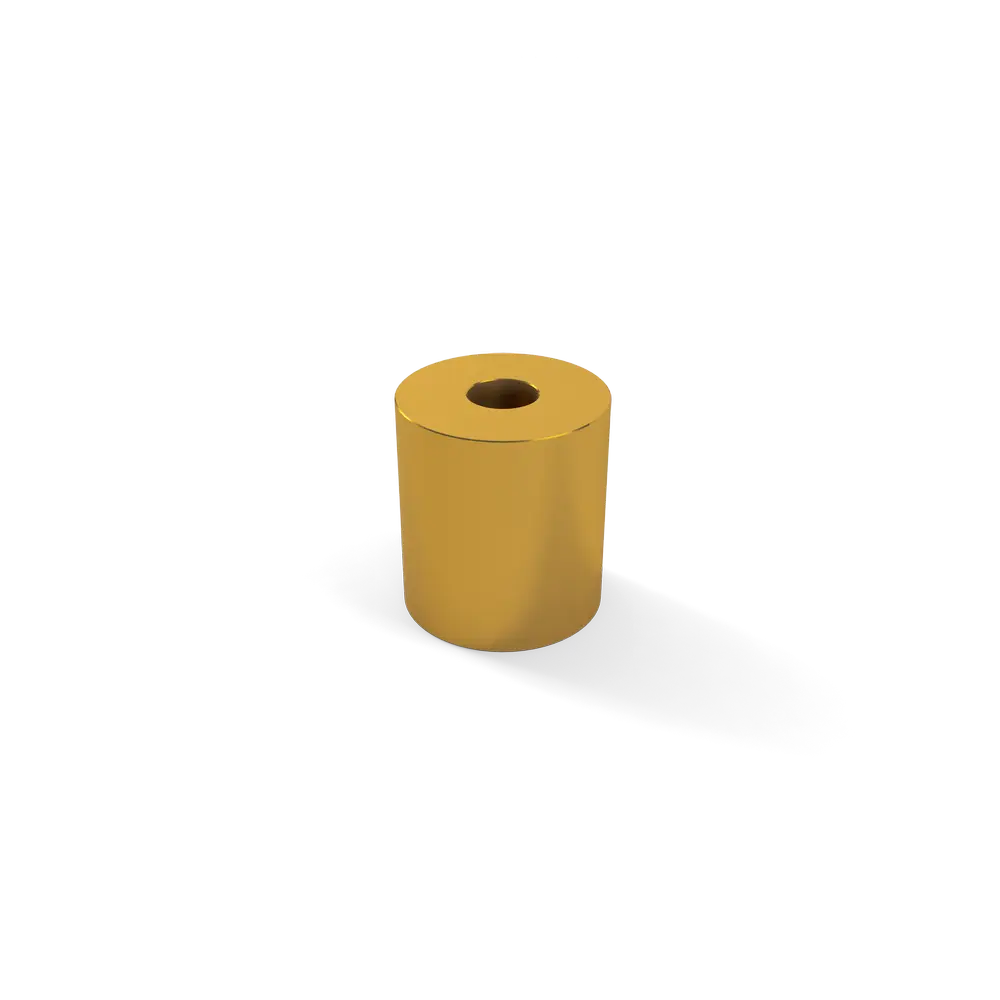 Afstandbus 20mm dia.18mm Verguld