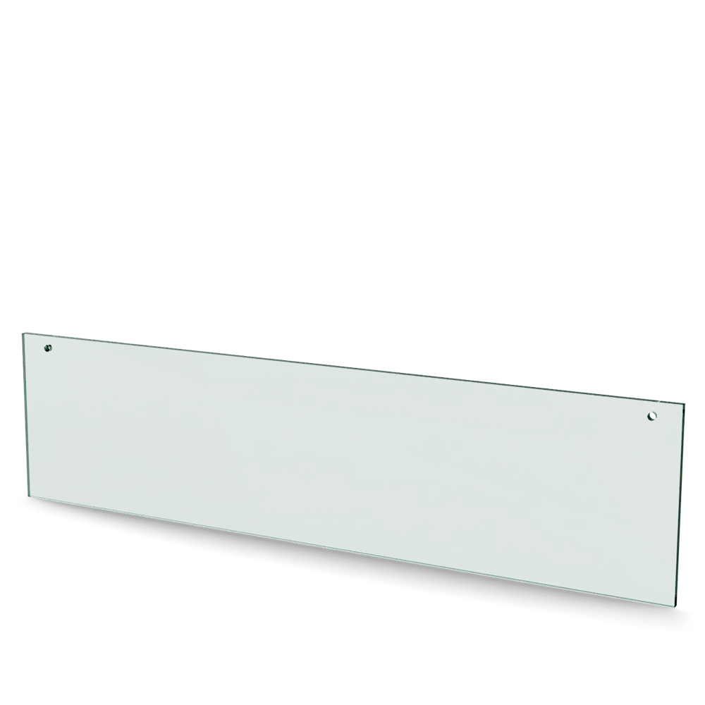 Glasplaat 4-gaats 600 x 100 x 4 mm
