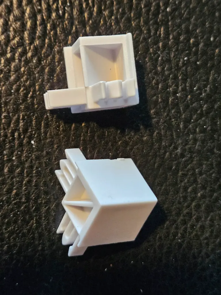 Ophangrail R10 Hoekverbinder wit 