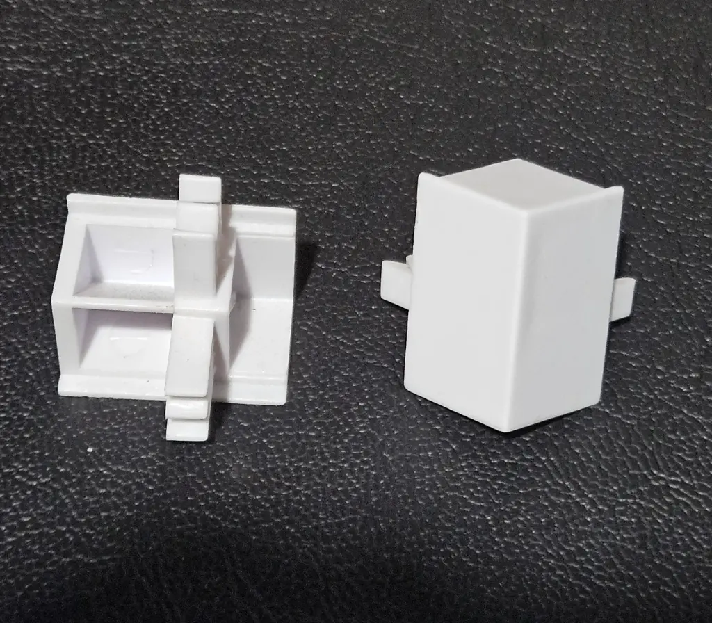 Ophangrail R20 Hoekverbinder wit 