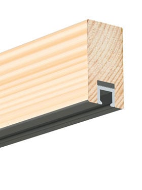 Ophanglat R 80 | R80 lat met rail, 3000 mm-grijs