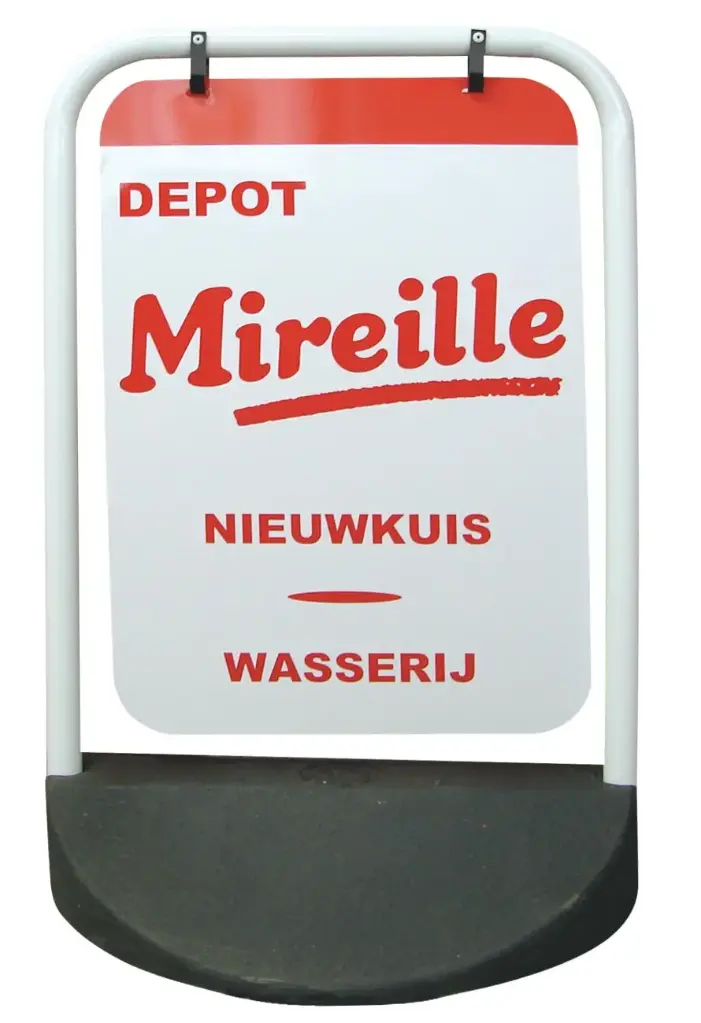 Stoepbord Eco 430 x 625 mm WIT frame 