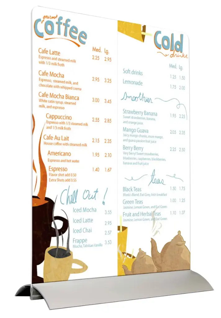 Tafelstandaard Swing 105 x 149 (A6 staand)