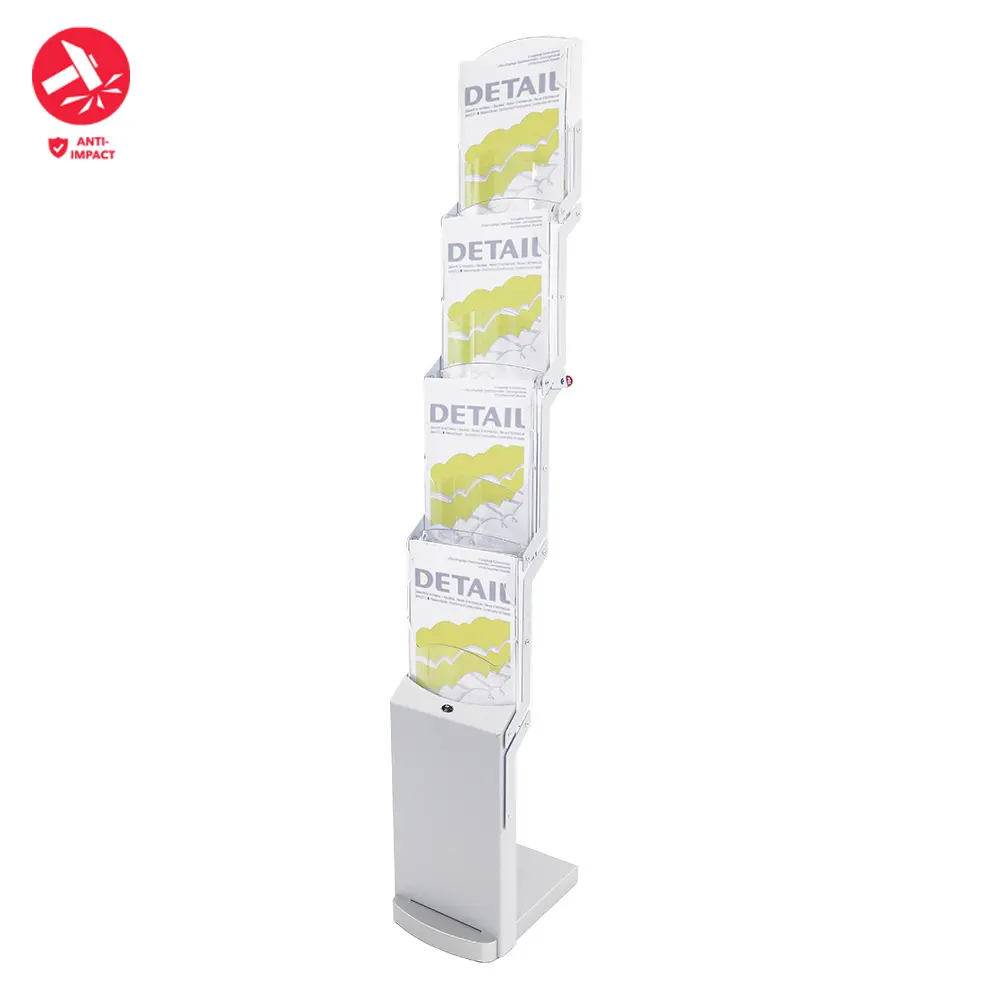 Folderstandaard Realzip Zilver  4 x A4