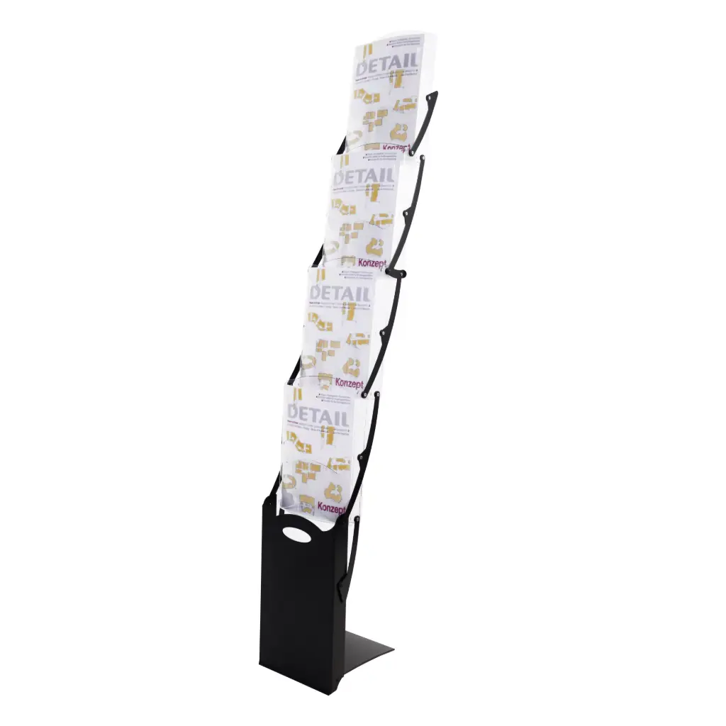 Folderstandaard Realzip black | 4 x A4