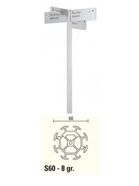 S60 - 8 groefs wegwijzer op maat