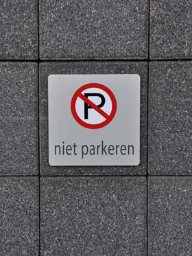 Wandparkeerbord Basic | 250 x 250 mm