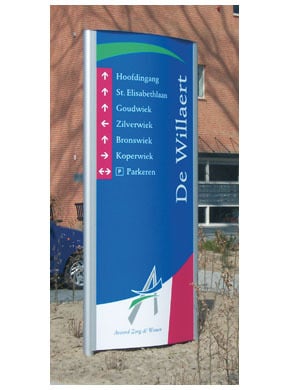 Reclamezuil onverlicht T100 curved | 1000 x 3000 mm