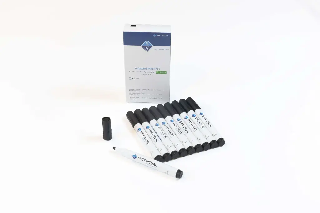 Whiteboard Accessoires Mix Set van 10 stiften Zwart