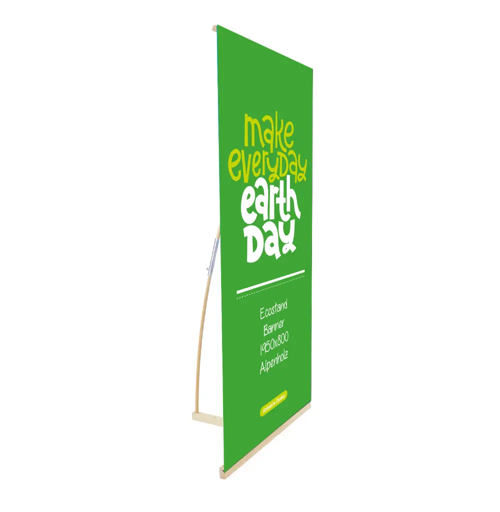 Houten bannerdisplay Loedy 