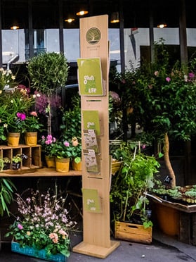 Houten folderdisplay Woeco | A4
