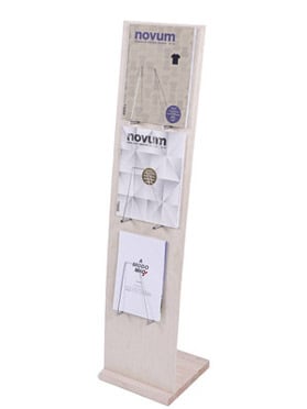 Houten folderdisplay Vleco | 1230 mm