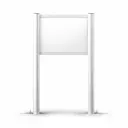 Console / Reclamebord met S60 staanders t.b.v. eigen plaat  van 750 x 1000