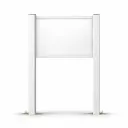 Console / Reclamebord met S80 staanders t.b.v. eigen plaat  van 750 x 1000
