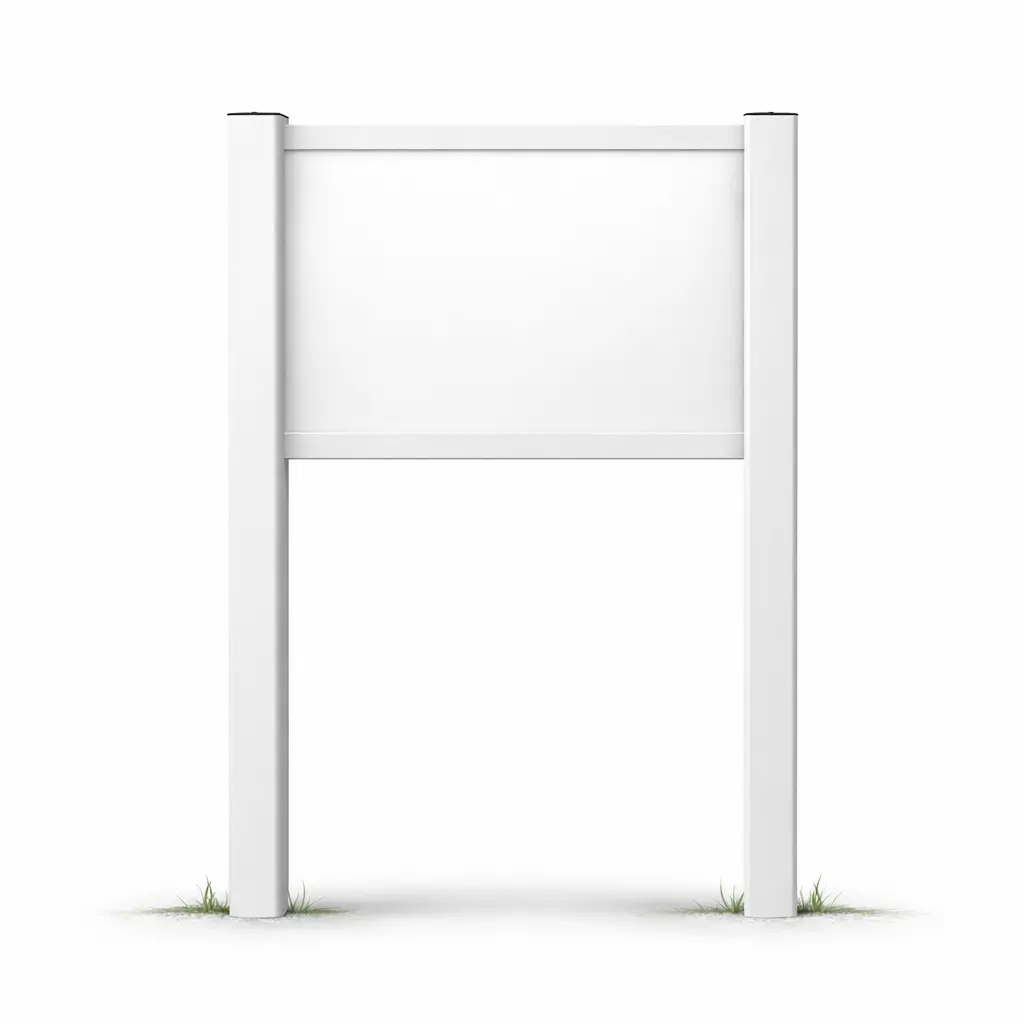 Console / Reclamebord met S80 staanders t.b.v. eigen plaat  van 1000 x 750