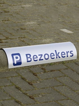 [BIG600] Parkeerbord Round | 600 x dia 200 mm | Grijs