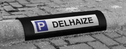[BIGZW] Parkeerbord Round | 600 x dia 200 mm | Zwart