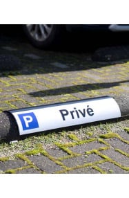 [BIGZW] Parkeerbord Round | 600 x dia 200 mm | Zwart