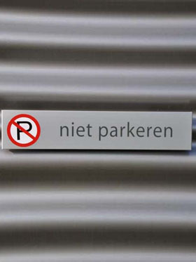 [PROD_STW510] Wandparkeerbord Standing | 500 x 100 mm