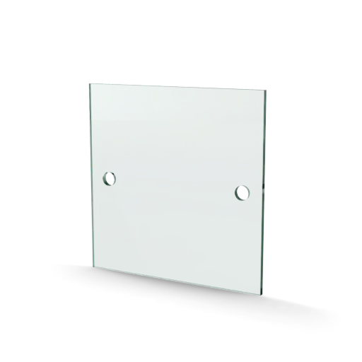 [GL151] Glasplaten 2-gaats midden 150 x 150 mm