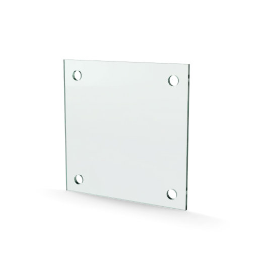 [GL153] Glasplaat 4-gaats 150 x 150 x 4 mm