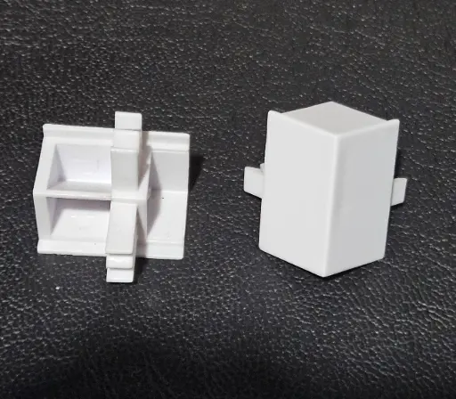 [2201200] Ophangrail R20 Hoekverbinder wit 