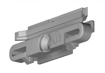 [3010102] Ophangrail Montageclip grijs tbv R-rail  - doosje à 25 st 