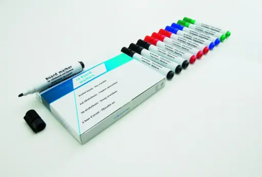 [WHSTIFTGEM] Whiteboard Accessoires Mix Set van 10 stiften Gemengd
