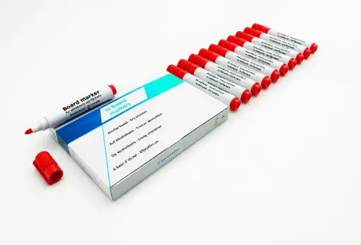 [WHSTIFTROOD] Whiteboard Accessoires Mix Set van 10 stiften Rood