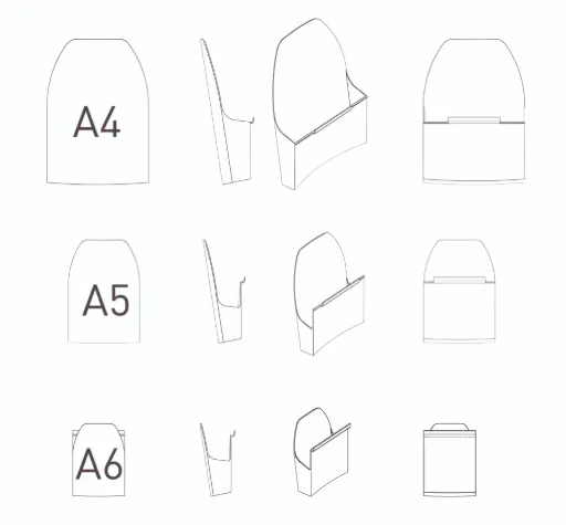 [WOECO-DCTA4] Folderbak plexi t.b.v. houten display Woeco A4