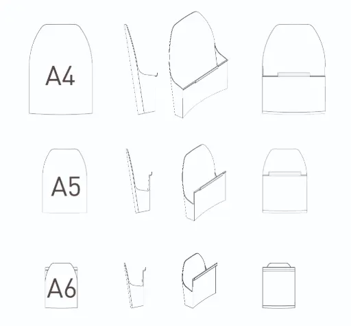 [WOECO-DCTA6] Folderbak plexi t.b.v. houten display Woeco A6