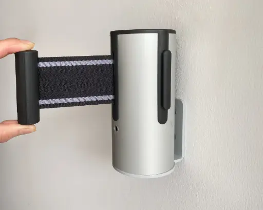[STWH130CM] Wall muurhouder chroom incl. lint zwart UITLOPEND