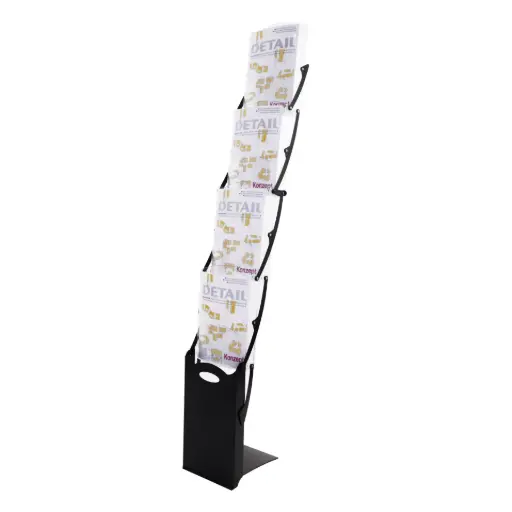 [RZBL4] Folderstandaard Realzip black | 4 x A4