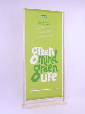 [WB1950900] Houten bannerdisplay Woedy | 1900 mm
