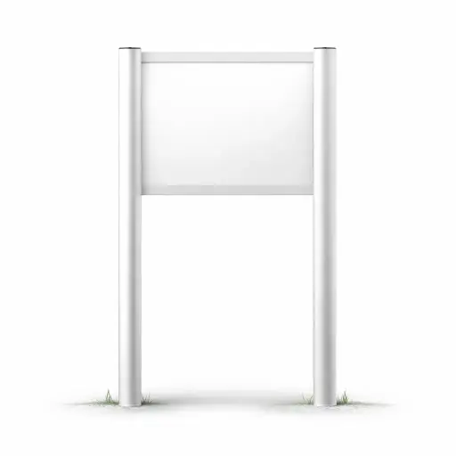 [PROD-S60-2] Console / Reclamebord met S60 staanders t.b.v. eigen plaat  van 750 x 1000